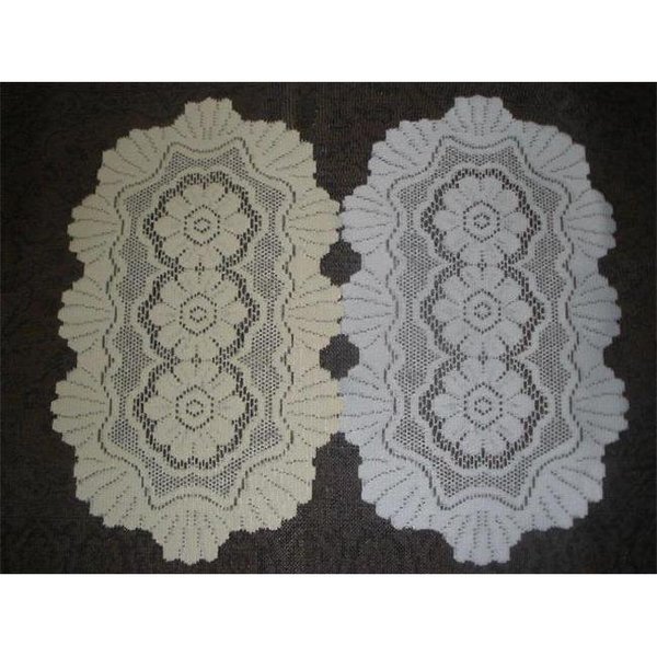 Tapestry Trading Tapestry Trading 558I1616 16 x 16 in. European Lace Doily; Ivory 558I1616